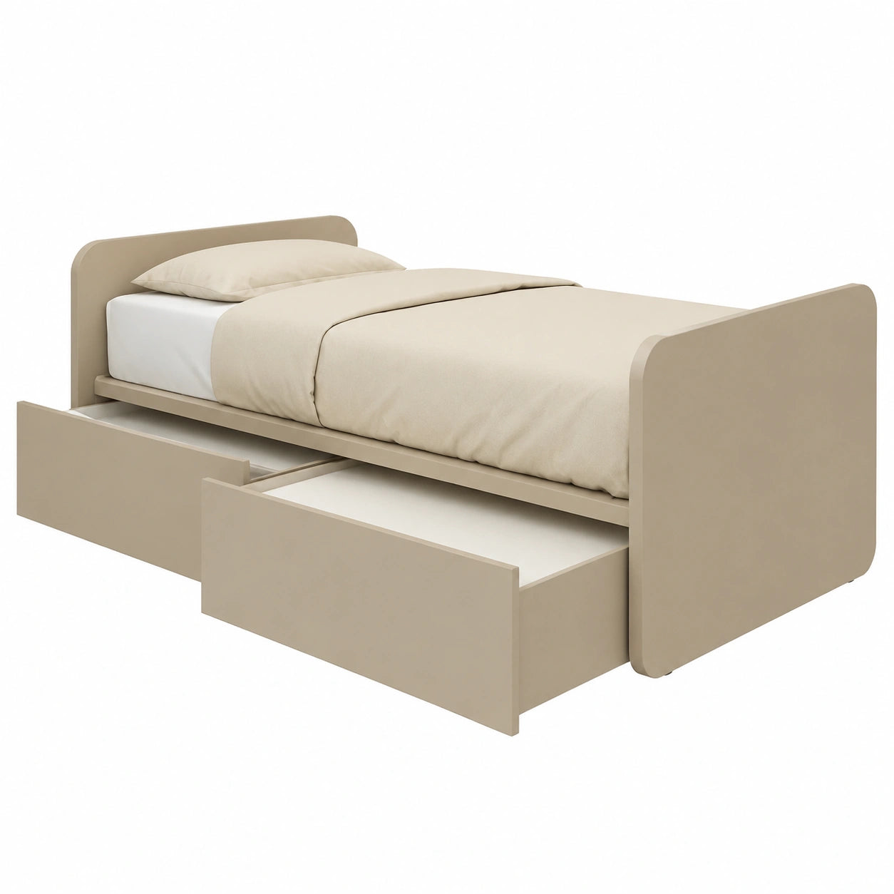 Letto singolo con cassetti 80x190 per bambini - Design personalizzabile e moderno
