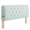 Testiera imbottita in ecopelle con bottoni per letto queen 180x60 cm