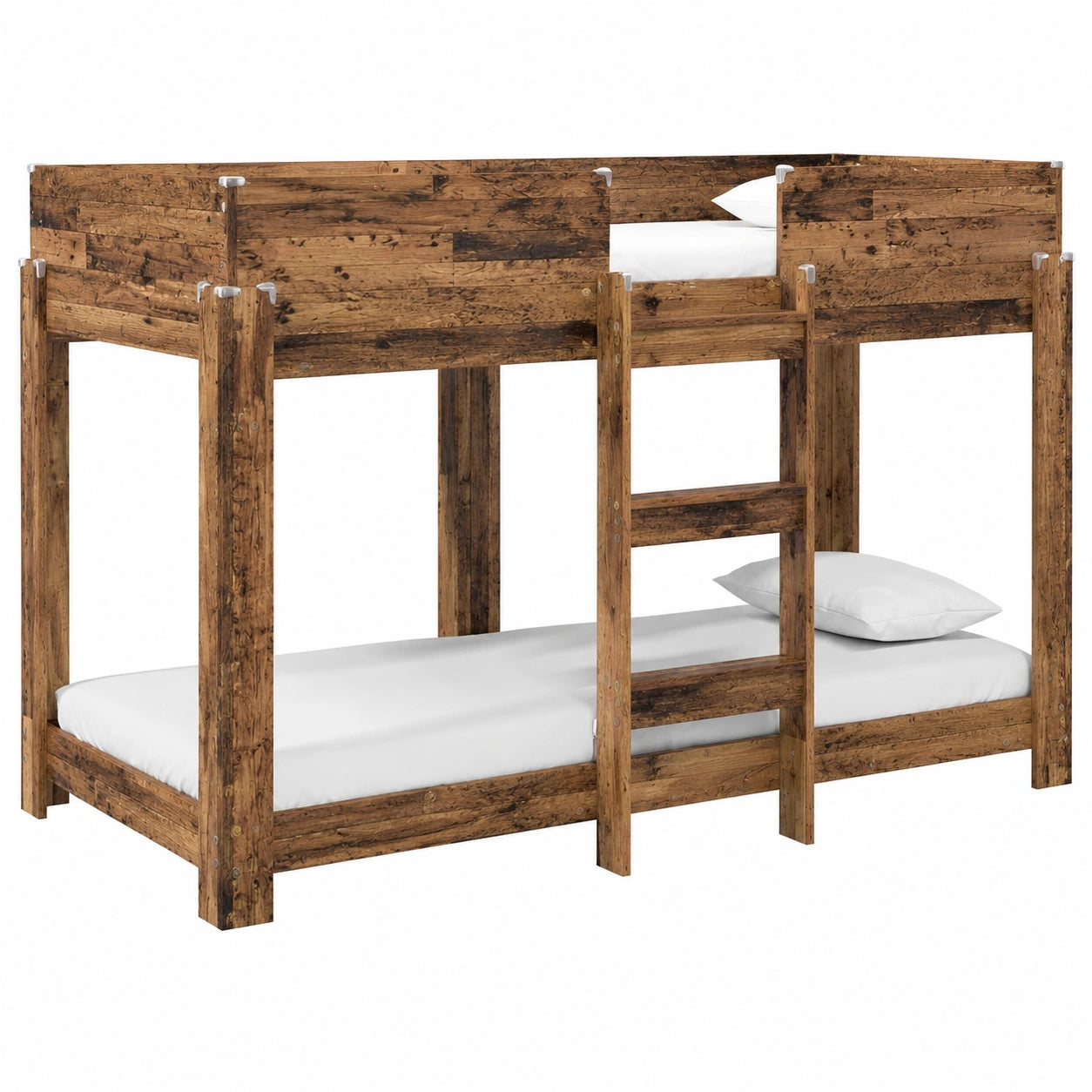 Letto a Castello 90x200 cm per Bambini in Legno Moderno e Salvaspazio