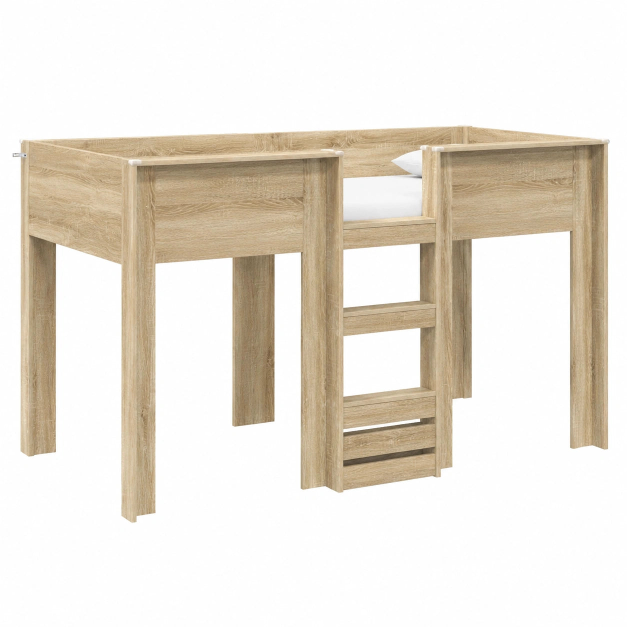 Letto a Castello Salvaspazio in Rovere Sonoma per Bambini 100x200 cm
