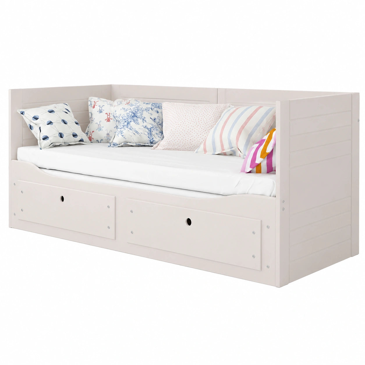 Letto Multifunzionale Hermes a Scomparsa con Cassetti in MDF e Legno, Ideale per Ospiti e Famiglia, 80x200-160x200 cm (Cachemire)