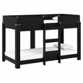 Letto a Castello Bambini 100x200 cm in Rovere Nero, Robusto e Compatto, Design Moderno per Cameretta
