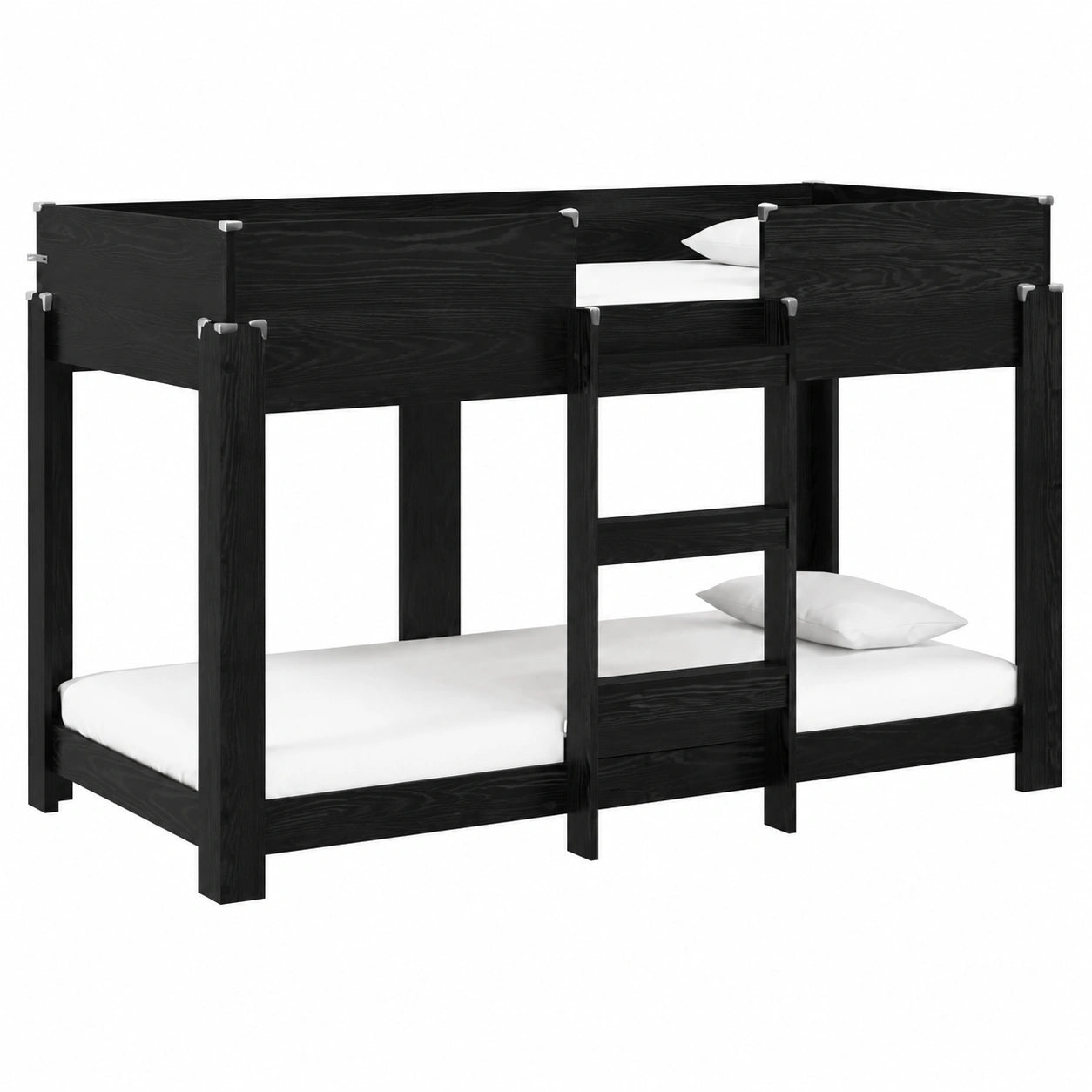 Letto a Castello Bambini 100x200 cm in Rovere Nero, Robusto e Compatto, Design Moderno per Cameretta