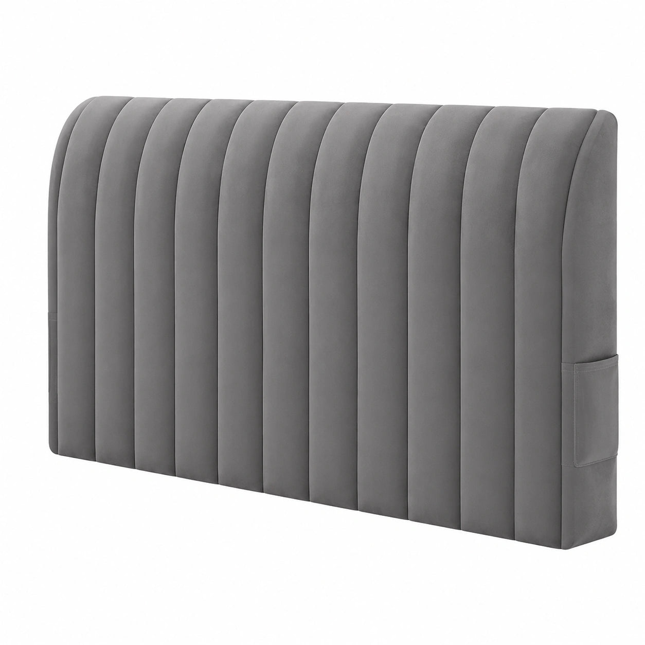 Copertura elastica universale beige per testiera letto queen imbottita e lavabile