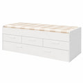 Dmora Letto Singolo per Bambini con Contenitore, 90x190 cm, Bianco